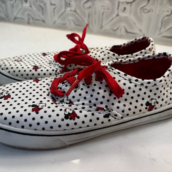 Minnie Mouse Polka Dot Ked type Disney Shoes with Red Accents - Picture 4 of 4